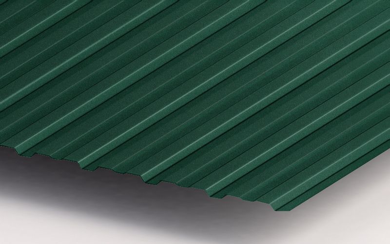 Профнастил С10 с покрытием Velur® 0,5 мм, RAL 6005 Профлайн Профнастил С10 с покрытием Velur® 0,5 мм, RAL 6005 Профлайн