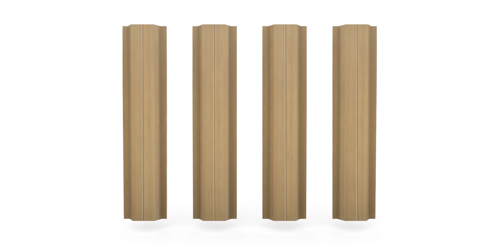 Штакетник металлический П-образный с ребром жёсткости, цвет клён, длина 1,8 м, Двусторонняя окраска ПрофЛайн, купить Штакетник металлический П-образный с ребром жёсткости, цвет клён, длина 1,8 м, Двусторонняя окраска в ПрофЛайн