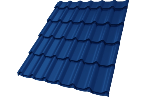 Металлочерепица Классик ("Classic") v02 0,5 Satin RAL 5005 сигнальный синий ПрофЛайн, купить Металлочерепица Классик ("Classic") v02 0,5 Satin RAL 5005 сигнальный синий в ПрофЛайн