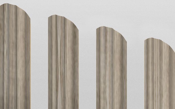 Штакетник металлический прямоугольный фигурный, цвет беленый дуб, длина 2 м, двусторонняя окраска ПрофЛайн, купить Штакетник металлический прямоугольный фигурный, цвет беленый дуб, длина 2 м, двусторонняя окраска в ПрофЛайн