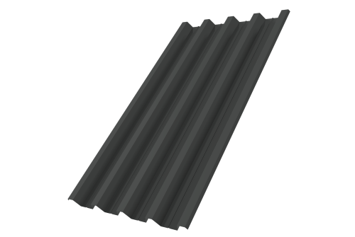 Профнастил Н60R v01 Grand Line 0,5 PurLite Matt RAL 7016 антрацитово-серый Профлайн