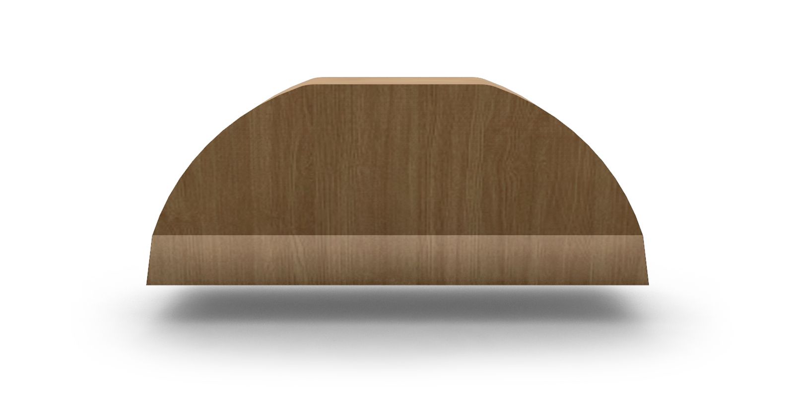 Заглушка полукруглого конька плоская с покрытием Colority® Print, цвет орех ПрофЛайн, купить Заглушка полукруглого конька плоская с покрытием Colority® Print, цвет орех в ПрофЛайн