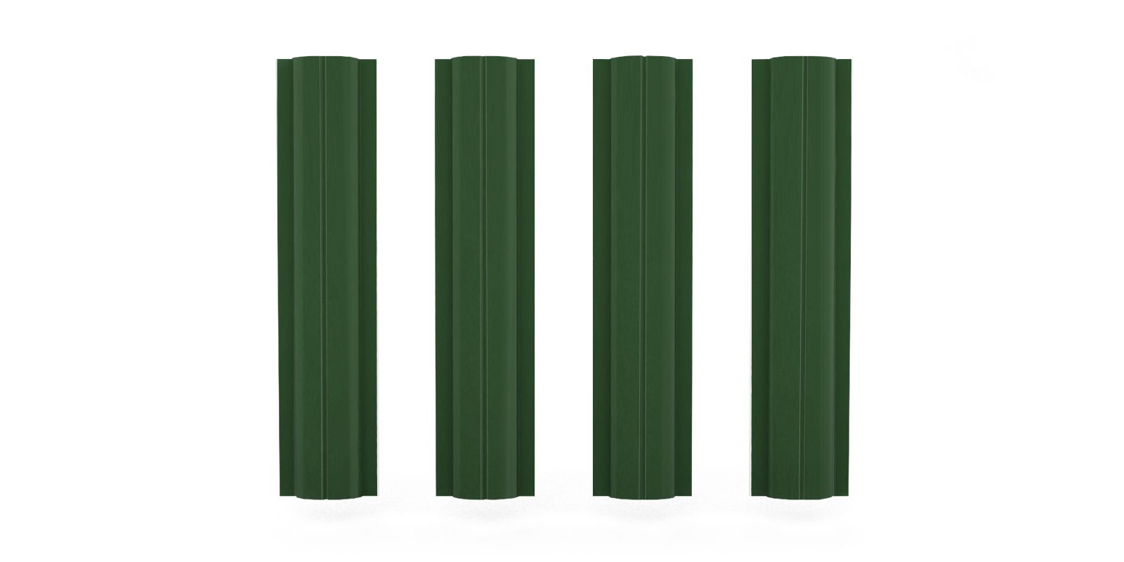 Штакетник металлический круглый, цвет RAL 6029, длина 2 м, двусторонняя окраска ПрофЛайн, купить Штакетник металлический круглый, цвет RAL 6029, длина 2 м, двусторонняя окраска в ПрофЛайн