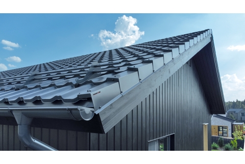 Металлочерепица "Квинта плюс3D" ("Kvinta plus3D") 0,5 Satin RAL 7024 мокрый асфальт ПрофЛайн, купить Металлочерепица "Квинта плюс3D" ("Kvinta plus3D") 0,5 Satin RAL 7024 мокрый асфальт в ПрофЛайн