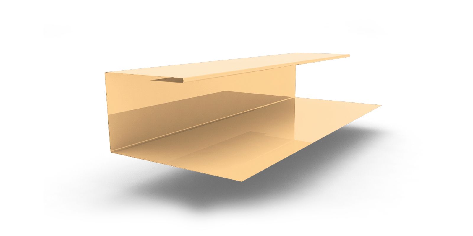 Планка завершающая с покрытием Полиэстер, цвет RAL 1014 ПрофЛайн, купить Планка завершающая с покрытием Полиэстер, цвет RAL 1014 в ПрофЛайн