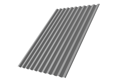 Профнастил С21R Grand Line 0,5 Satin RAL 9006 бело-алюминиевый Профлайн