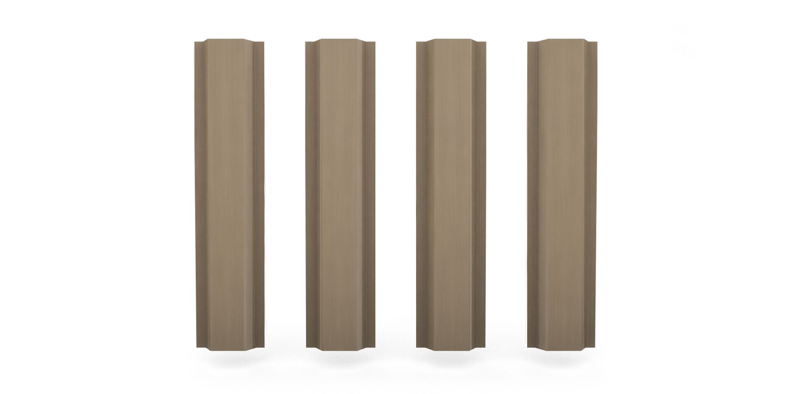 Штакетник металлический П-образный, цвет рябина, длина 1,6 м, ширина 94 мм, односторонняя окраска ПрофЛайн, купить Штакетник металлический П-образный, цвет рябина, длина 1,6 м, ширина 94 мм, односторонняя окраска в ПрофЛайн