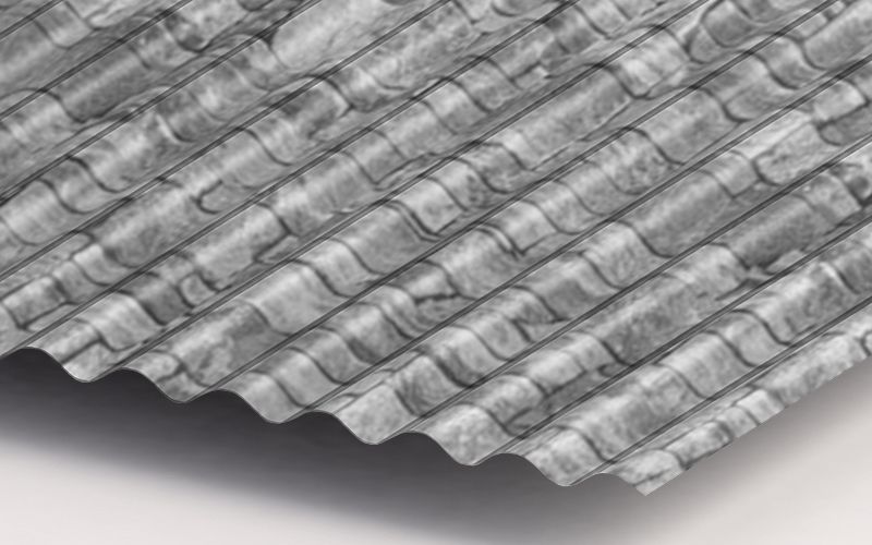 Профнастил МП18 с покрытием ECOSTEEL® 0,5 мм, белый камень Профлайн Профнастил МП18 с покрытием ECOSTEEL® 0,5 мм, белый камень Профлайн