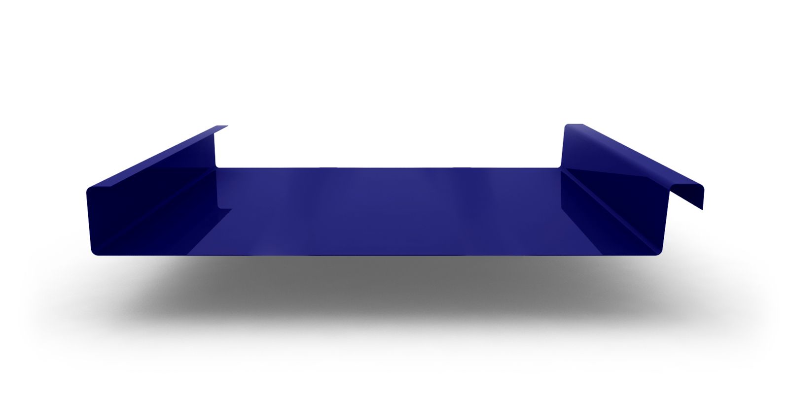 Двойной стоячий фальц гладкий с покрытием Полиэстер, толщина 0,55 мм, цвет RAL 5002 ПрофЛайн, купить Двойной стоячий фальц гладкий с покрытием Полиэстер, толщина 0,55 мм, цвет RAL 5002 в ПрофЛайн