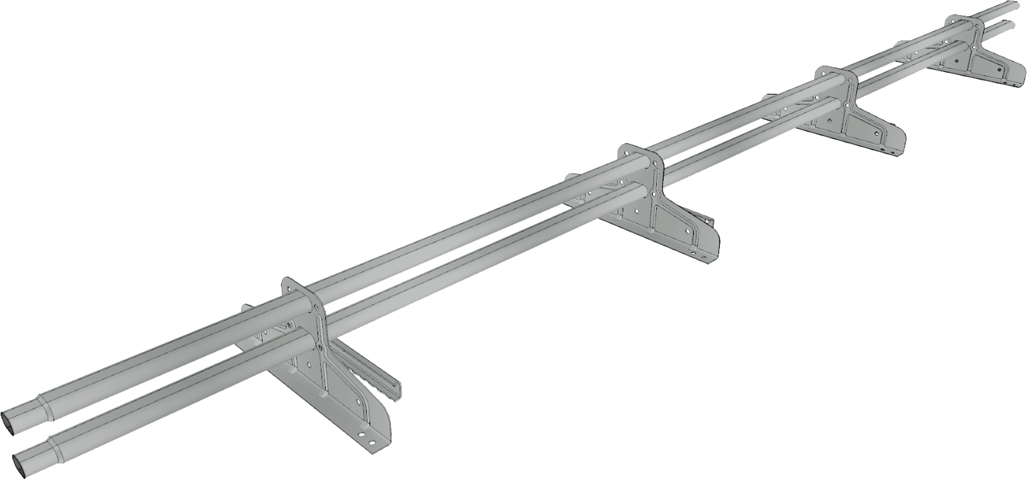 Снегозадержатель трубчатый для фальца Премиум d 45х25 RAL 9006 (3м) оцинкованный ПрофЛайн, купить Снегозадержатель трубчатый для фальца Премиум d 45х25 RAL 9006 (3м) оцинкованный в ПрофЛайн