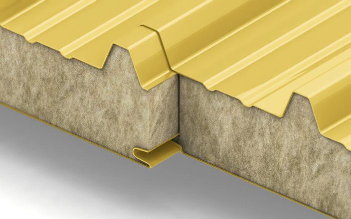 Кровельные сэндвич-панели с наполнителем из минеральной ваты толщиной 200 мм, цвет RAL 1018, ГОСТ 32603-2021 ПрофЛайн, купить Кровельные сэндвич-панели с наполнителем из минеральной ваты толщиной 200 мм, цвет RAL 1018, ГОСТ 32603-2021 в ПрофЛайн