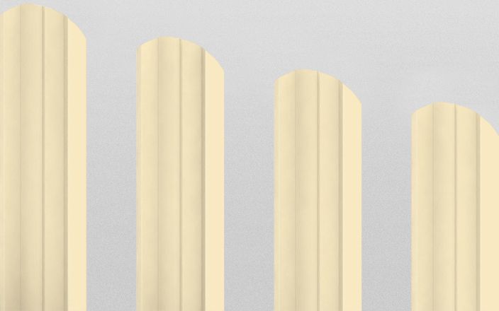 Штакетник металлический М-образный фигурный, цвет RAL 1015, длина 2 м, двусторонняя окраска ПрофЛайн, купить Штакетник металлический М-образный фигурный, цвет RAL 1015, длина 2 м, двусторонняя окраска в ПрофЛайн