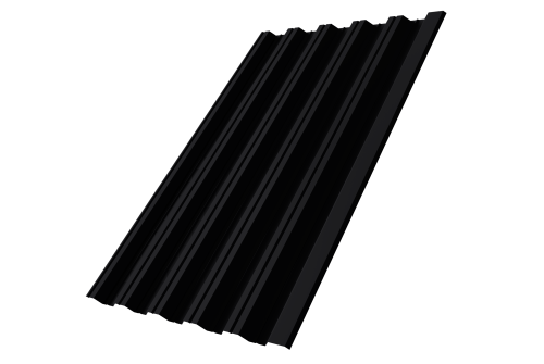 Профнастил НС35R Grand Line 0,5 Satin RAL 9005 черный Профлайн