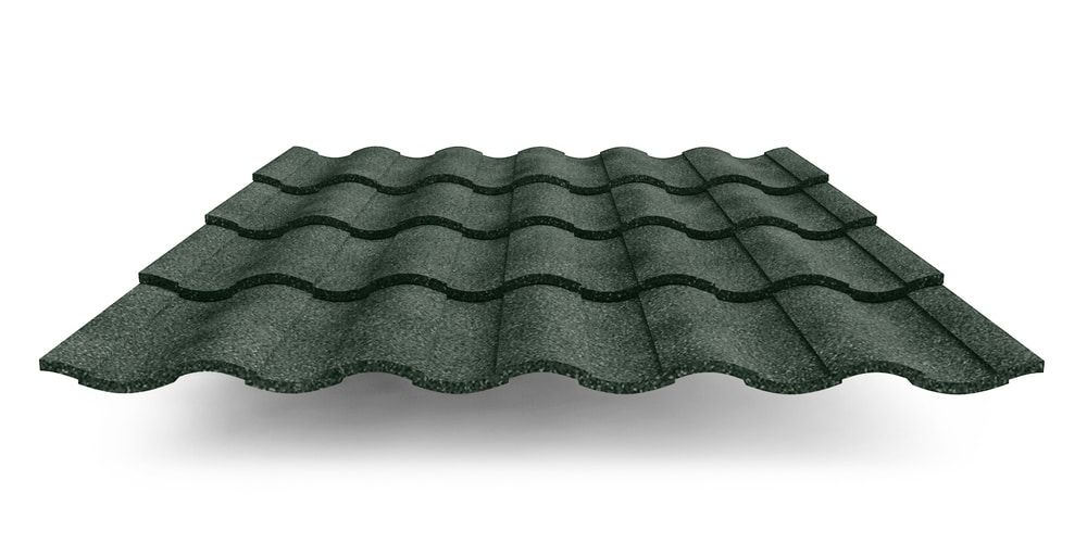 Композитная черепица Metrotile MetroRoman, цвет темно-зеленый ПрофЛайн, купить Композитная черепица Metrotile MetroRoman, цвет темно-зеленый в ПрофЛайн
