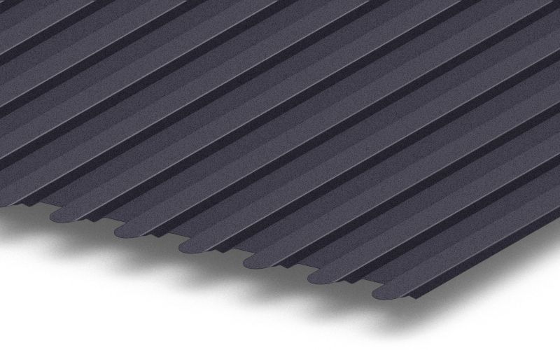 Профнастил С8 фигурный с покрытием Satin Matt® 0,5 мм, RAL 7024 Профлайн Профнастил С8 фигурный с покрытием Satin Matt® 0,5 мм, RAL 7024 Профлайн