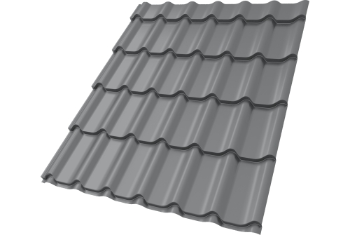 Металлочерепица Классик ("Classic") v02 0,5 Satin RAL 7004 сигнальный серый ПрофЛайн, купить Металлочерепица Классик ("Classic") v02 0,5 Satin RAL 7004 сигнальный серый в ПрофЛайн