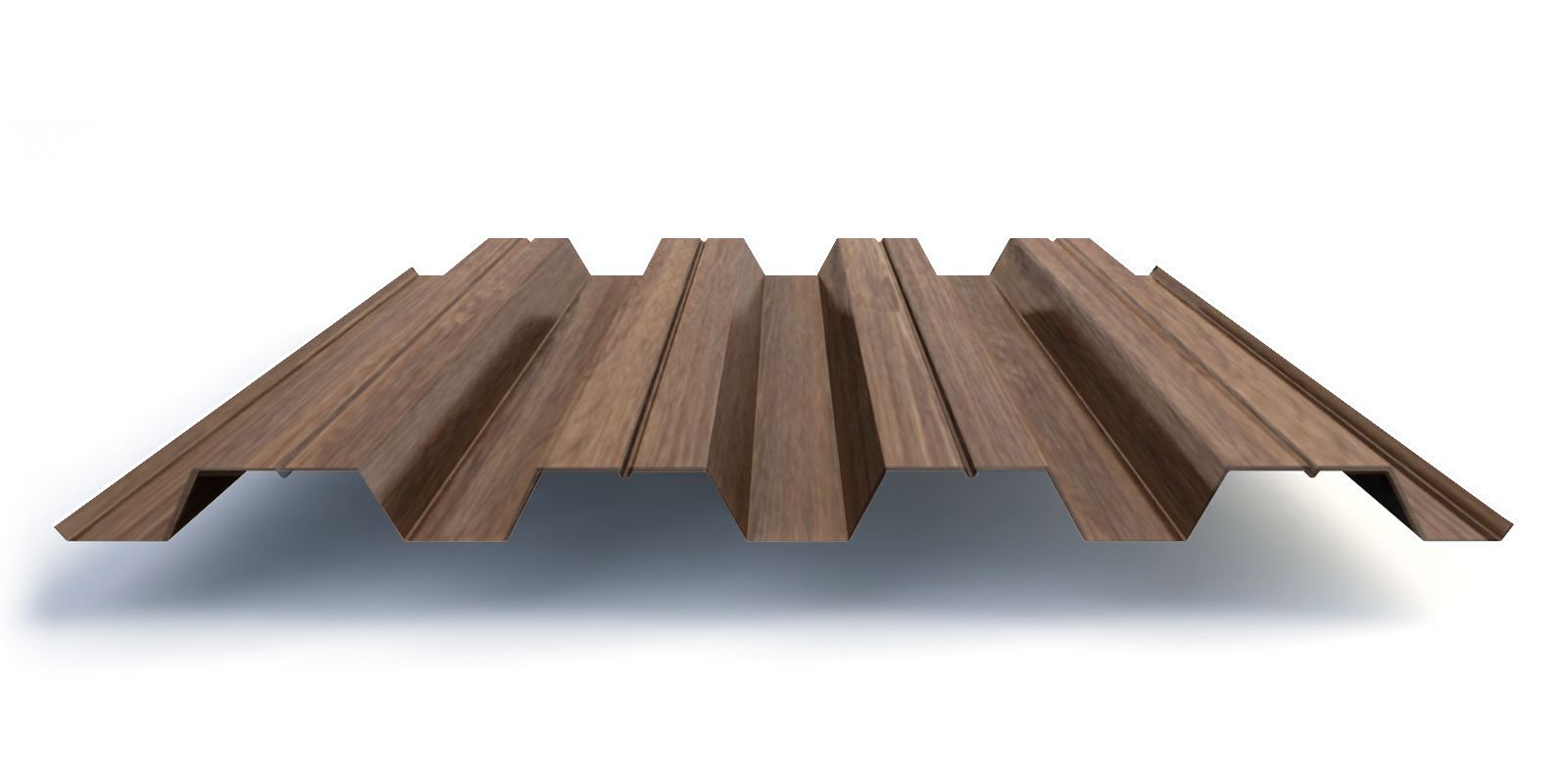 Профнастил Н60 с покрытием ECOSTEEL® 0,5 мм, морёный дуб Профлайн Профнастил Н60 с покрытием ECOSTEEL® 0,5 мм, морёный дуб Профлайн