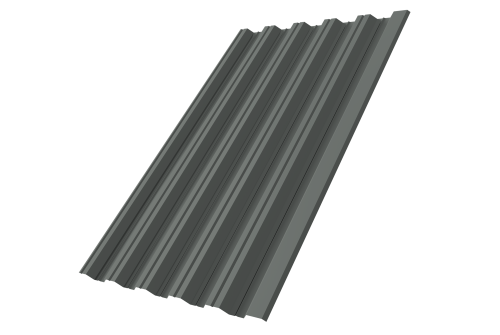 Профнастил НС35R Grand Line 0,45 PE RAL 7005 мышино-серый Профлайн