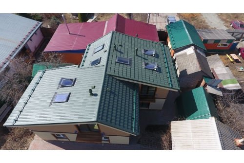 Металлочерепица "Квинта плюс" ("Kvinta plus") 0,5 Satin Matt TX RAL 6020 хромовая зелень ПрофЛайн, купить Металлочерепица "Квинта плюс" ("Kvinta plus") 0,5 Satin Matt TX RAL 6020 хромовая зелень в ПрофЛайн