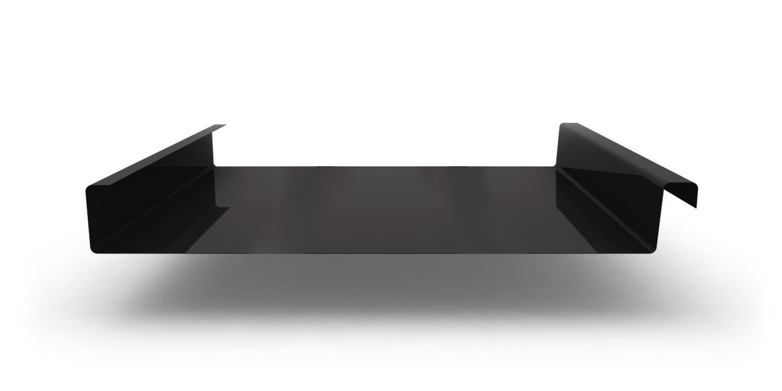 Двойной стоячий фальц гладкий с покрытием PURMAN®, толщина 0,50 мм, цвет RAL 9005 ПрофЛайн, купить Двойной стоячий фальц гладкий с покрытием PURMAN®, толщина 0,50 мм, цвет RAL 9005 в ПрофЛайн