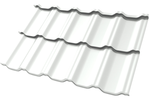 Металлочерепица "Квинта Уно" ("Kvinta Uno") 0,5 Satin RAL 9003 сигнальный белый ПрофЛайн, купить Металлочерепица "Квинта Уно" ("Kvinta Uno") 0,5 Satin RAL 9003 сигнальный белый в ПрофЛайн