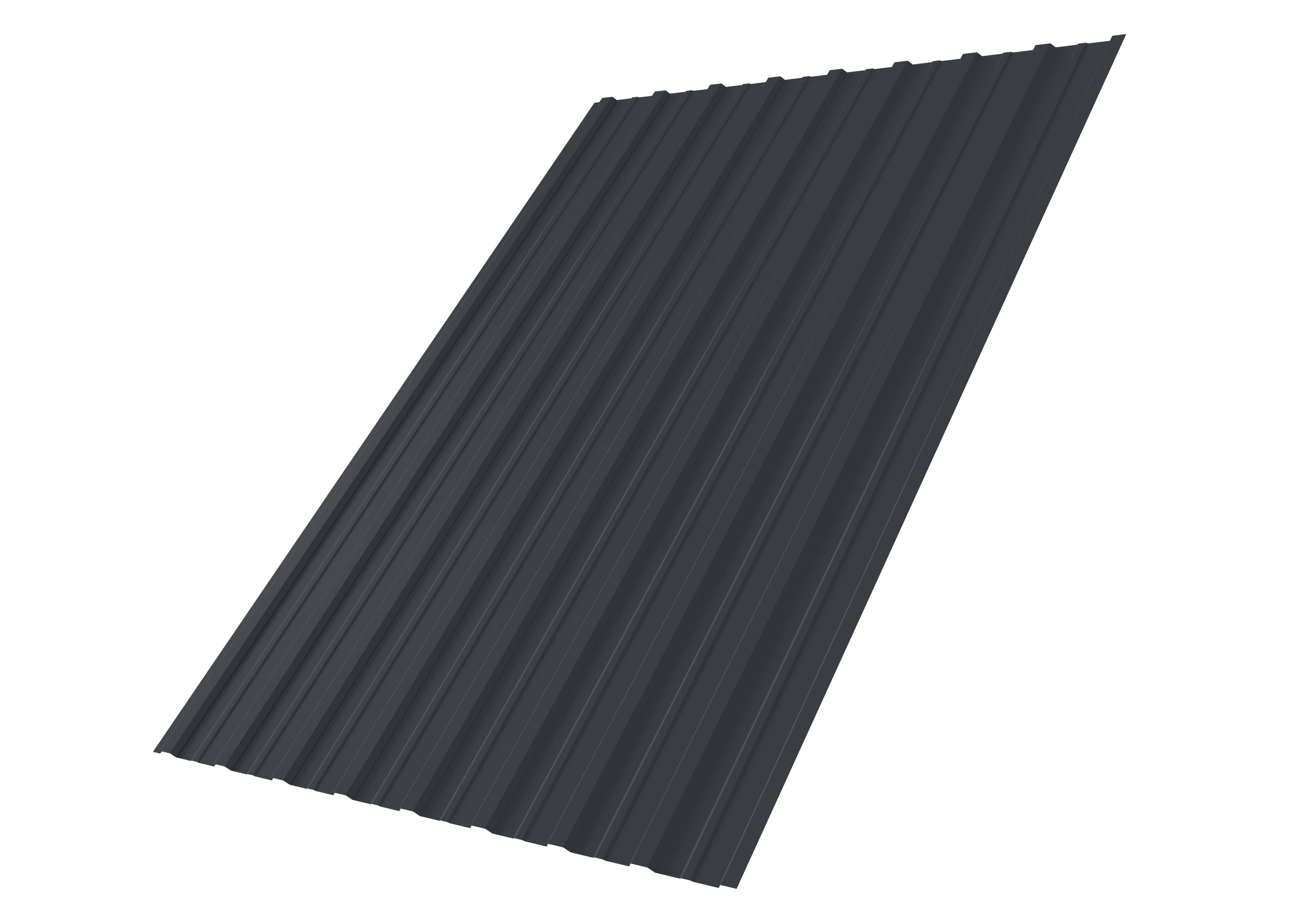 Профнастил С8 с покрытием двусторонний полиэстер 0,45 мм, RAL 7024 Профлайн