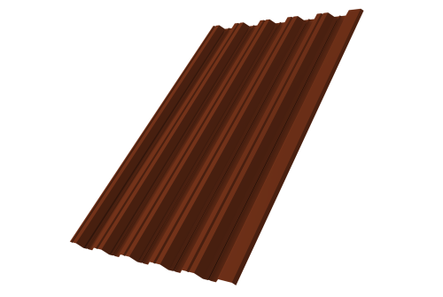 Профнастил НС35R Grand Line 0,5 Satin RAL 3009 оксидно-красный Профлайн