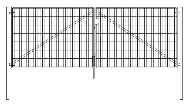 Ворота Light без замка 1,73х4,0 RAL 6005 ПрофЛайн, купить Ворота Light без замка 1,73х4,0 RAL 6005 в ПрофЛайн