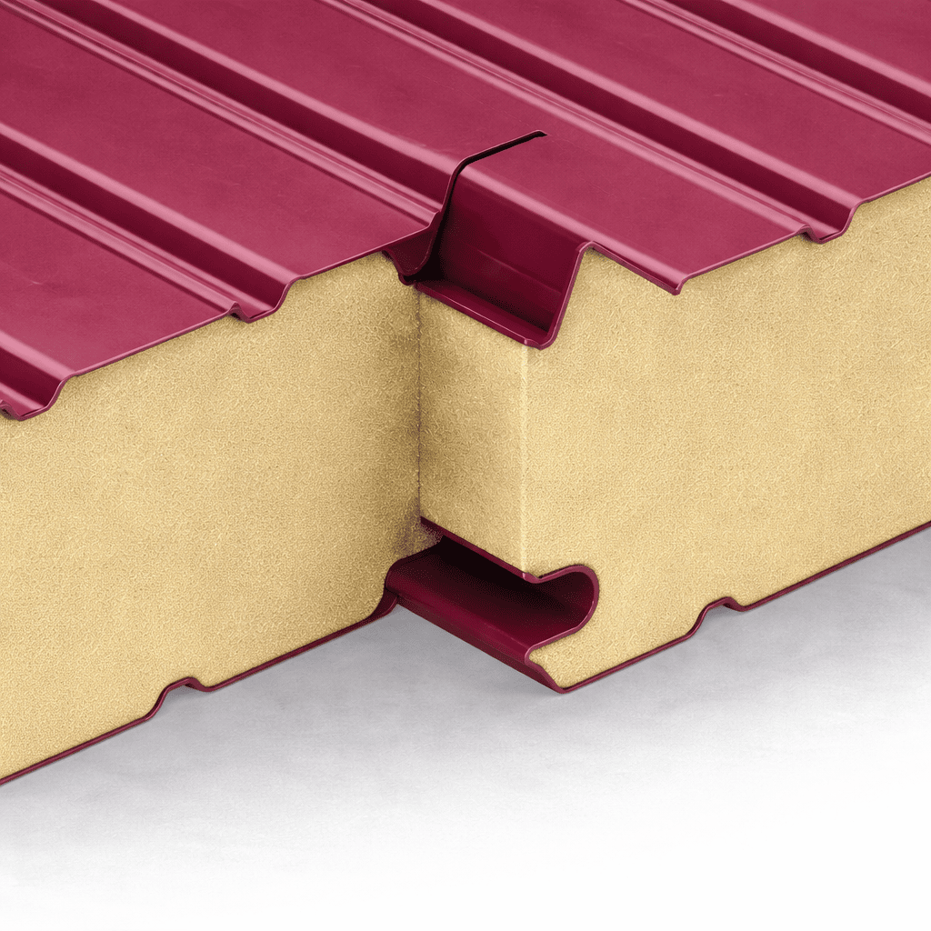 Кровельные сэндвич-панели с наполнителем из пенополистирола толщиной 250 мм, цвет RAL 3005 ПрофЛайн, купить Кровельные сэндвич-панели с наполнителем из пенополистирола толщиной 250 мм, цвет RAL 3005 в ПрофЛайн