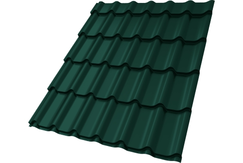 Металлочерепица Классик ("Classic") v02 0,5 Satin RAL 6005 зеленый мох ПрофЛайн, купить Металлочерепица Классик ("Classic") v02 0,5 Satin RAL 6005 зеленый мох в ПрофЛайн