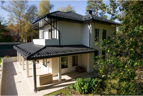 Металлочерепица "Кредо" ("Kredo") v01 0,5 Drap RAL 9005 черный ПрофЛайн, купить Металлочерепица "Кредо" ("Kredo") v01 0,5 Drap RAL 9005 черный в ПрофЛайн