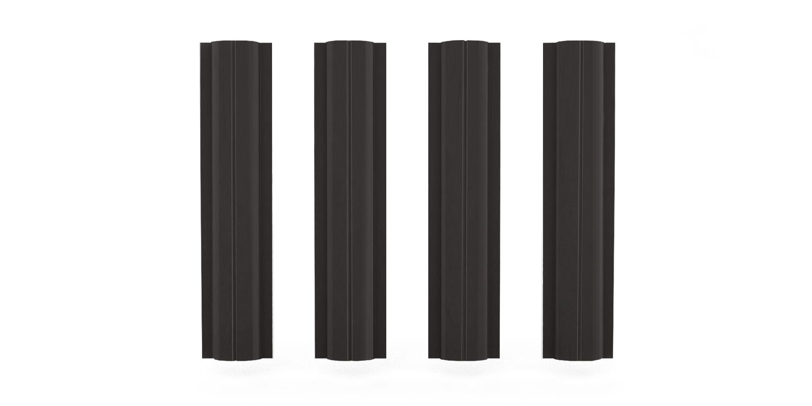 Штакетник металлический круглый, цвет RR 32, длина 2 м, двусторонняя окраска ПрофЛайн, купить Штакетник металлический круглый, цвет RR 32, длина 2 м, двусторонняя окраска в ПрофЛайн