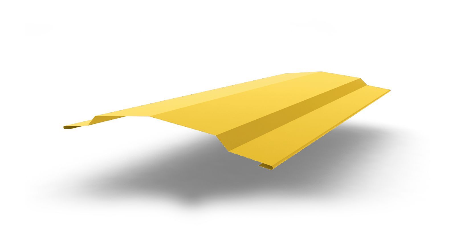 Планка конька для сэндвич-панелей с покрытием PVDF, цвет RAL 1018 ПрофЛайн, купить Планка конька для сэндвич-панелей с покрытием PVDF, цвет RAL 1018 в ПрофЛайн