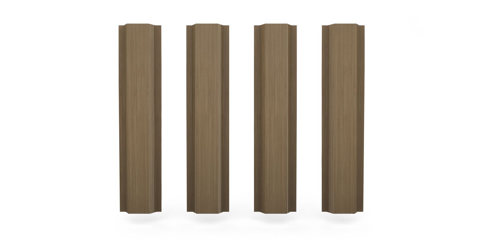 Штакетник металлический П-образный, цвет орех, длина 1,8 м, ширина 94 мм, односторонняя окраска ПрофЛайн, купить Штакетник металлический П-образный, цвет орех, длина 1,8 м, ширина 94 мм, односторонняя окраска в ПрофЛайн