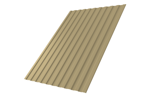 Профнастил С8A v03 Grand Line 0,45 PE с пленкой RAL 1014 слоновая кость Профлайн