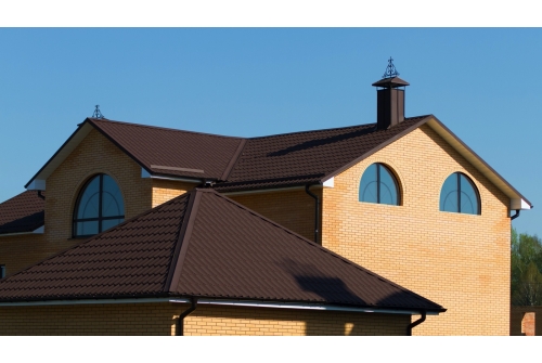 Металлочерепица Классик ("Classic") v01 0,5 Satin Matt RAL 8017 шоколад ПрофЛайн, купить Металлочерепица Классик ("Classic") v01 0,5 Satin Matt RAL 8017 шоколад в ПрофЛайн