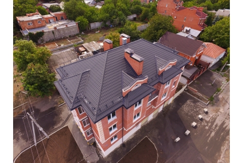 Металлочерепица "Кредо" ("Kredo") v01 0,5 Drap RAL 7024 мокрый асфальт ПрофЛайн, купить Металлочерепица "Кредо" ("Kredo") v01 0,5 Drap RAL 7024 мокрый асфальт в ПрофЛайн