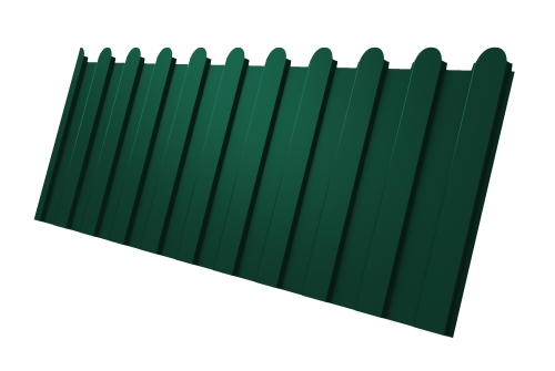 Профнастил С8A v02 фигурный Grand Line 0,45 Drap TX RAL 6005 зеленый мох Профлайн