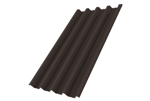 Профнастил Н60R v01 Grand Line 0,5 Satin Matt TX RR 32 темно-коричневый Профлайн