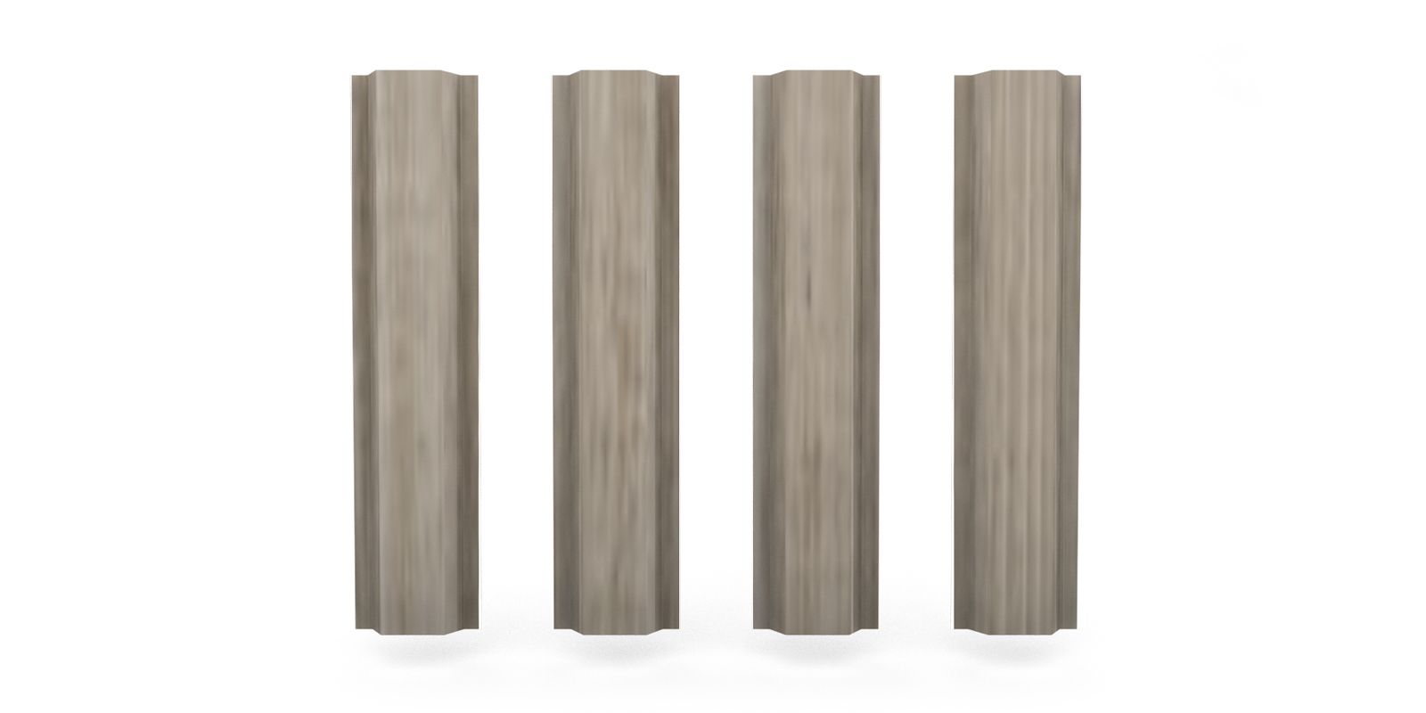 Штакетник металлический П-образный, цвет беленый дуб, длина 1,6 м, ширина 94 мм, односторонняя окраска ПрофЛайн, купить Штакетник металлический П-образный, цвет беленый дуб, длина 1,6 м, ширина 94 мм, односторонняя окраска в ПрофЛайн