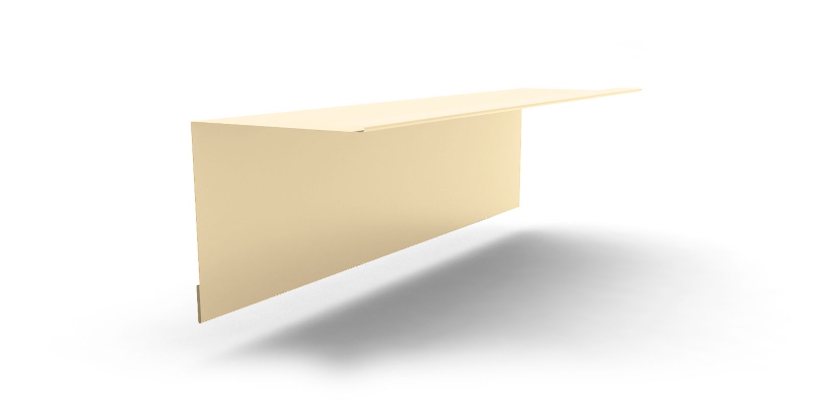 Планка примыкания стены к кровле для сэндвич-панелей с покрытием PVDF, цвет RAL 1015 ПрофЛайн, купить Планка примыкания стены к кровле для сэндвич-панелей с покрытием PVDF, цвет RAL 1015 в ПрофЛайн