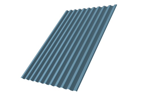 Профнастил С21R Grand Line 0,45 Drap TX с пленкой RAL 5024 пастельно-синий Профлайн