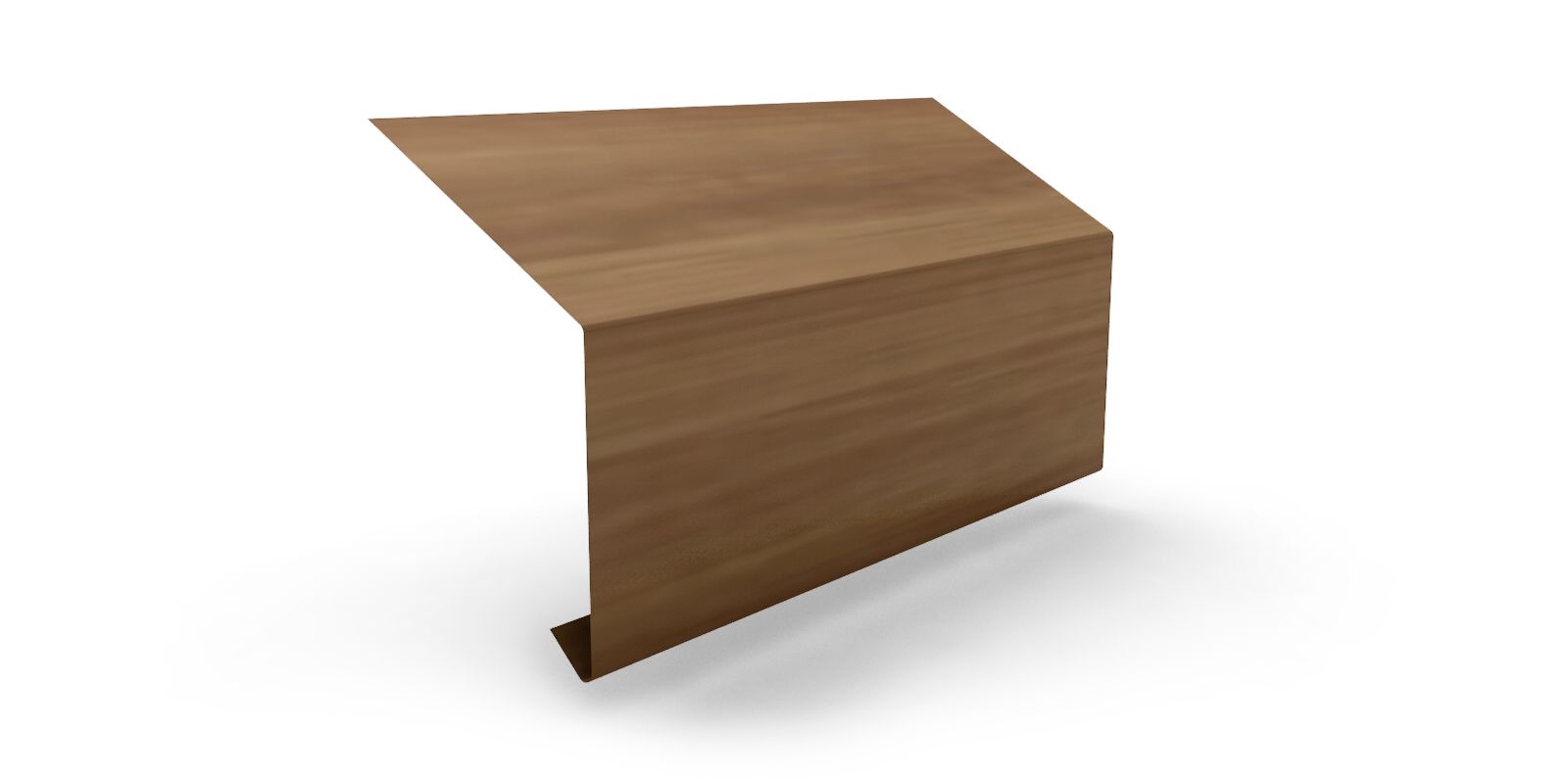 Карнизная планка широкая толщиной 0,50 мм с покрытием ECOSTEEL®, цвет кедр ПрофЛайн, купить Карнизная планка широкая толщиной 0,50 мм с покрытием ECOSTEEL®, цвет кедр в ПрофЛайн