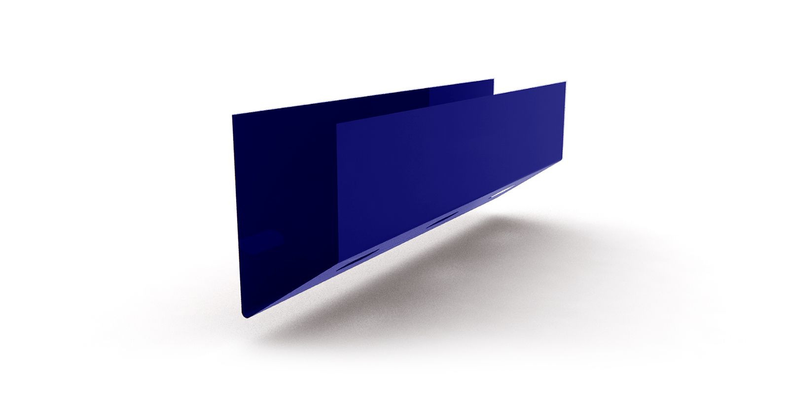 Планка нижняя кассетная с покрытием PVDF, толщина 0,50 мм, цвет RAL 5002 ПрофЛайн, купить Планка нижняя кассетная с покрытием PVDF, толщина 0,50 мм, цвет RAL 5002 в ПрофЛайн