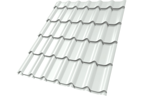 Металлочерепица Классик ("Classic") v02 0,5 Satin RAL 9003 сигнальный белый ПрофЛайн, купить Металлочерепица Классик ("Classic") v02 0,5 Satin RAL 9003 сигнальный белый в ПрофЛайн