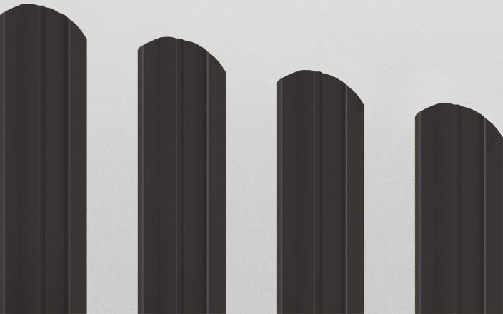 Штакетник металлический М-образный фигурный, цвет RR 32, длина 1,8 м, односторонняя окраска ПрофЛайн, купить Штакетник металлический М-образный фигурный, цвет RR 32, длина 1,8 м, односторонняя окраска в ПрофЛайн