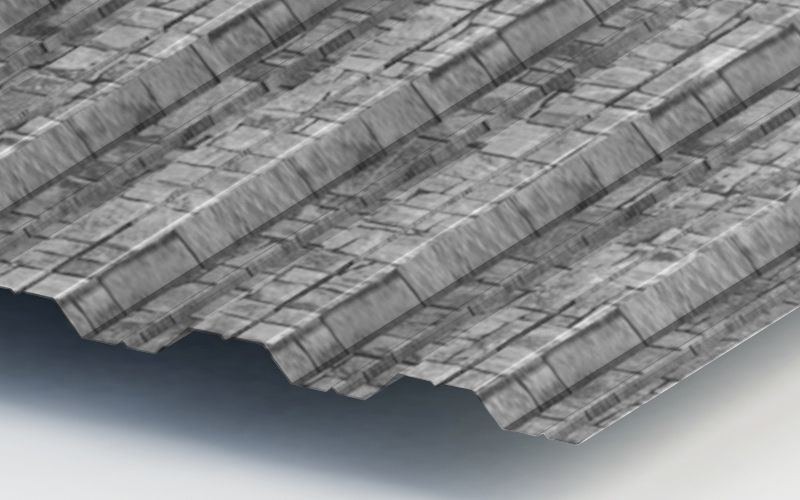 Профнастил НС35 с покрытием ECOSTEEL® 0,5 мм, белый камень Профлайн Профнастил НС35 с покрытием ECOSTEEL® 0,5 мм, белый камень Профлайн