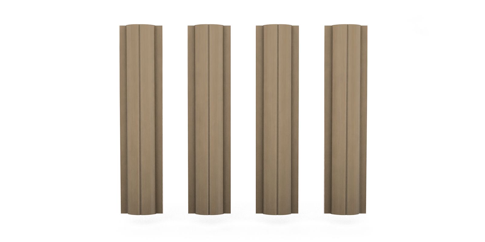 Штакетник металлический круглый, цвет рябина, длина 2 м, двусторонняя окраска ПрофЛайн, купить Штакетник металлический круглый, цвет рябина, длина 2 м, двусторонняя окраска в ПрофЛайн