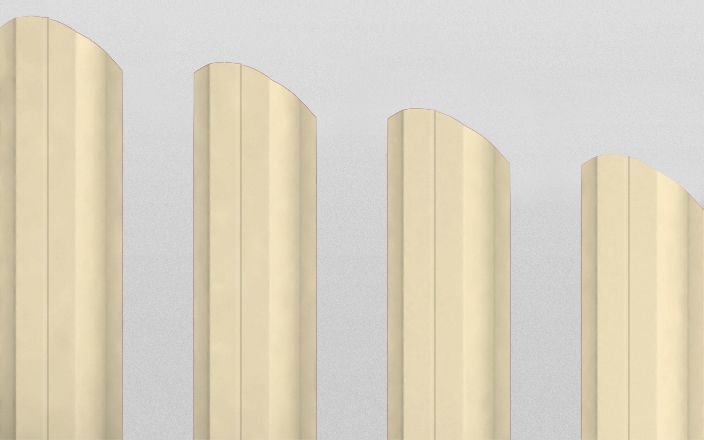 Штакетник металлический П-образный фигурный, цвет RAL 1015, длина 1,8 м, двусторонняя окраска ПрофЛайн, купить Штакетник металлический П-образный фигурный, цвет RAL 1015, длина 1,8 м, двусторонняя окраска в ПрофЛайн