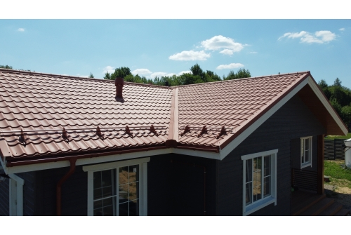 Металлочерепица Классик ("Classic") v02 0,5 Satin Matt RAL 8004 терракота ПрофЛайн, купить Металлочерепица Классик ("Classic") v02 0,5 Satin Matt RAL 8004 терракота в ПрофЛайн